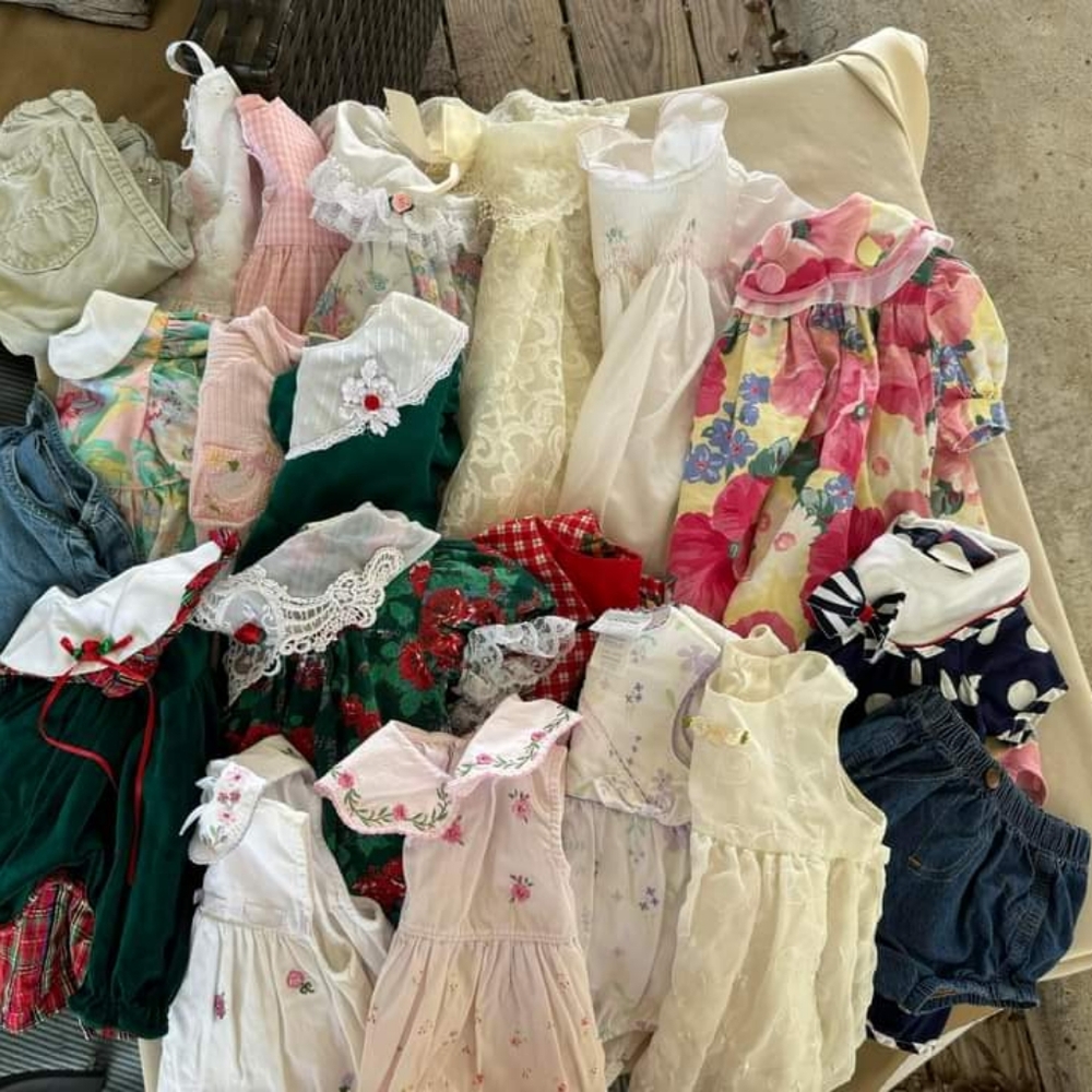 Vintage baby dresses from the 90s